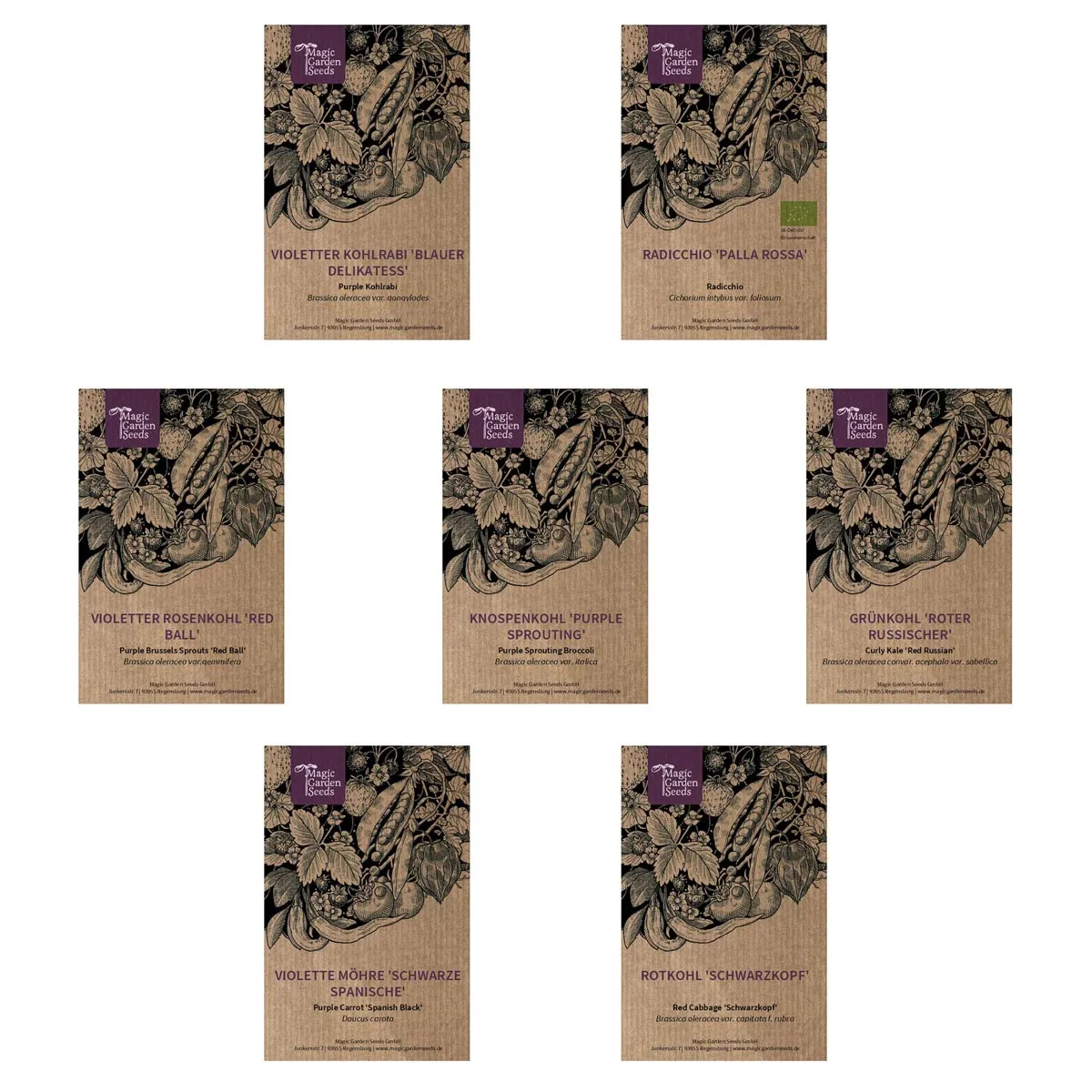 Violettes Gemüse - Samen-Geschenkset