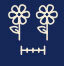 Symbool voor de optimale plantafstand: twee bloemen boven een meetlat