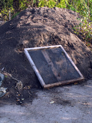 Compost na het zeven