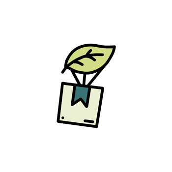 Pakket aan een blad als symbool voor transparante leveringsketens