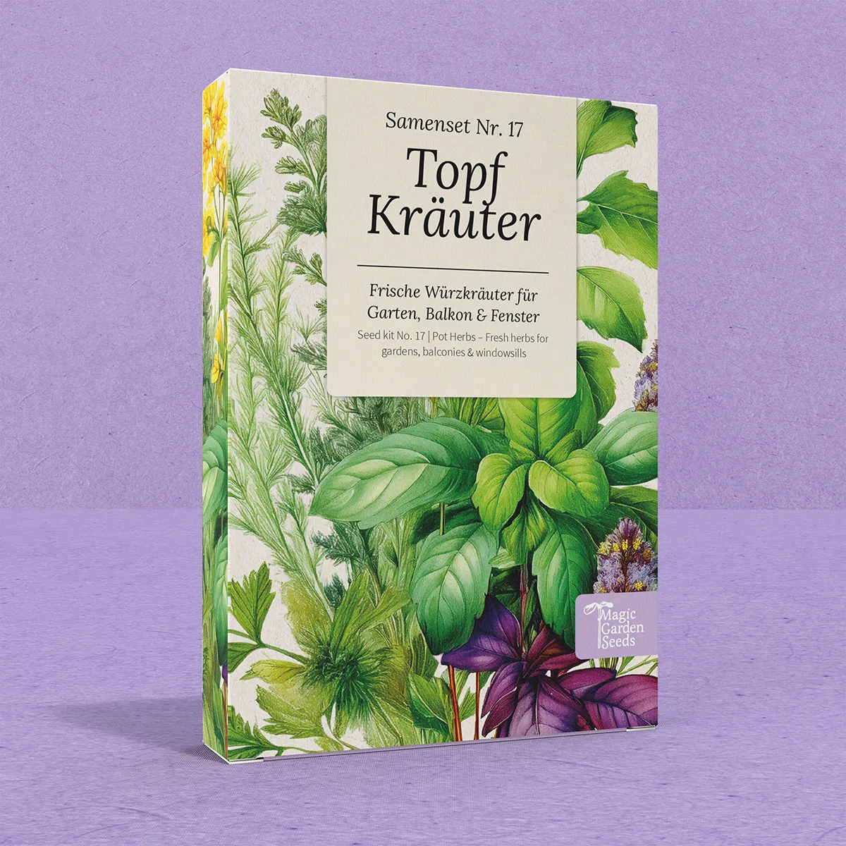Topf-Kräuter: Dein Mini-Kräutergarten für Balkon & Küche – Samenset Nr. 17