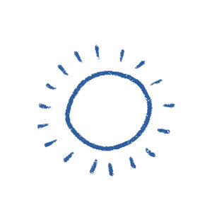 Zon als symbool voor de juiste standplaats