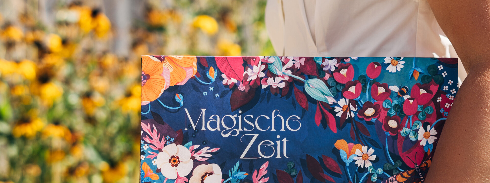 Doos van de biologische zaad-adventskalender „Magische tijd” Wilde bloemenpracht voor gele zomerbloemen