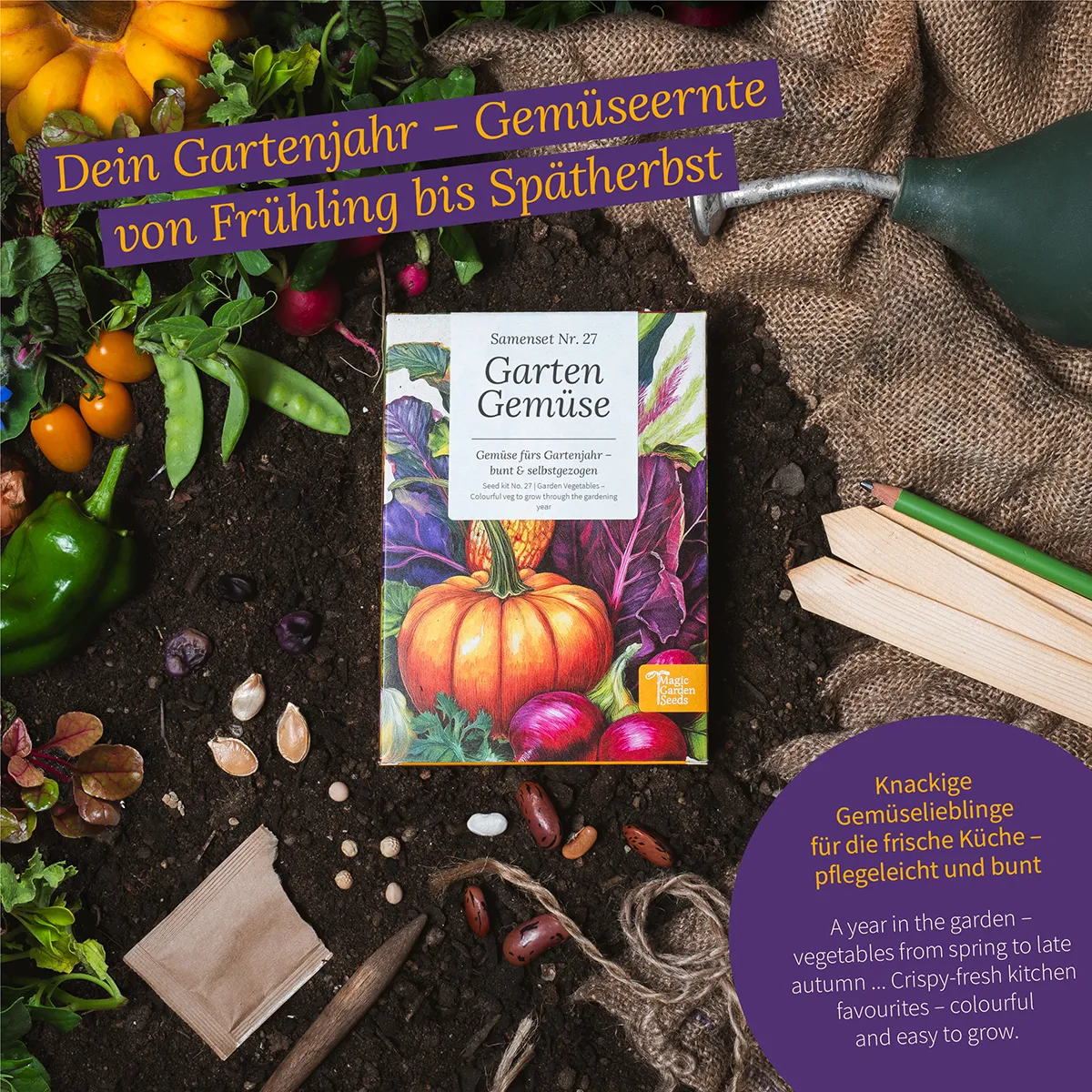 Garten-Gemüse fürs ganze Gartenjahr - Samenset Nr.27