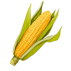 Een illustratie van een maïskolf
