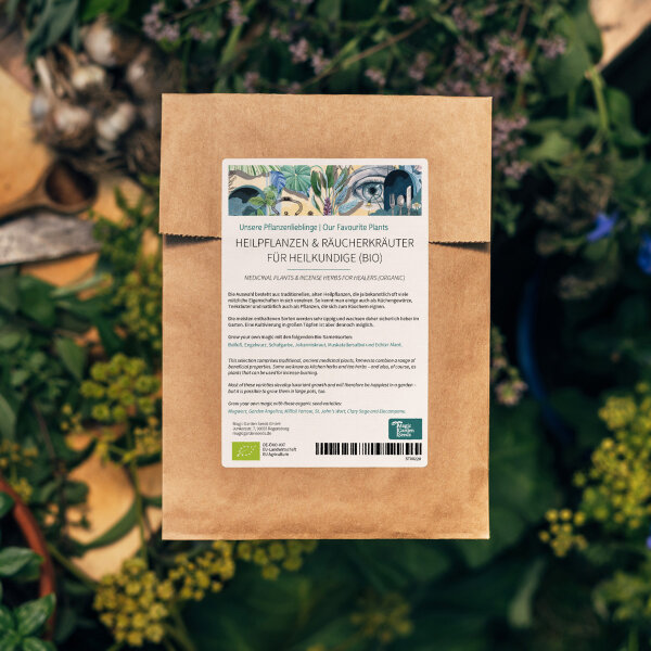 Onze favoriete planten: geneeskrachtige planten & wierookkruiden voor geneeskundigen (bio) – zaad set