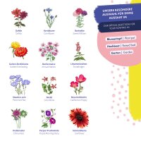 Bloemenzaden - 12 zaadstabiele bloemen variëteiten - wild & kleurrijk - beginner-zaad set