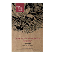 Chilipeper Sugar Rush Peach Stripey (Capsicum baccatum) zaden