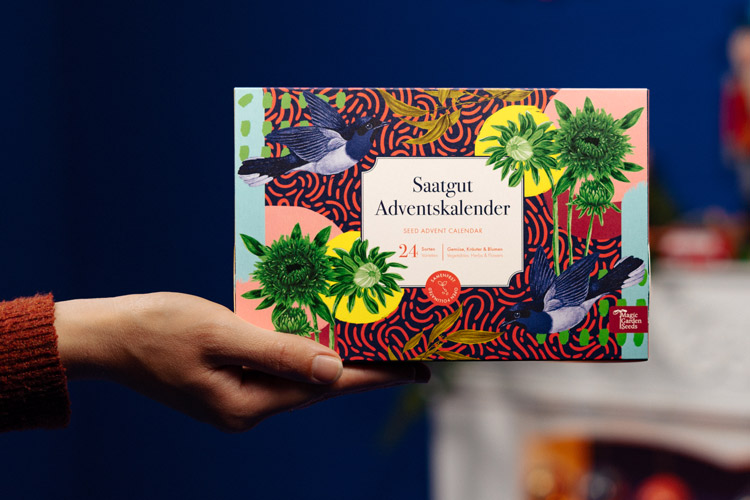 Zaad-adventskalender “Groenten, kruiden & bloemen”  Blogpost Illustration